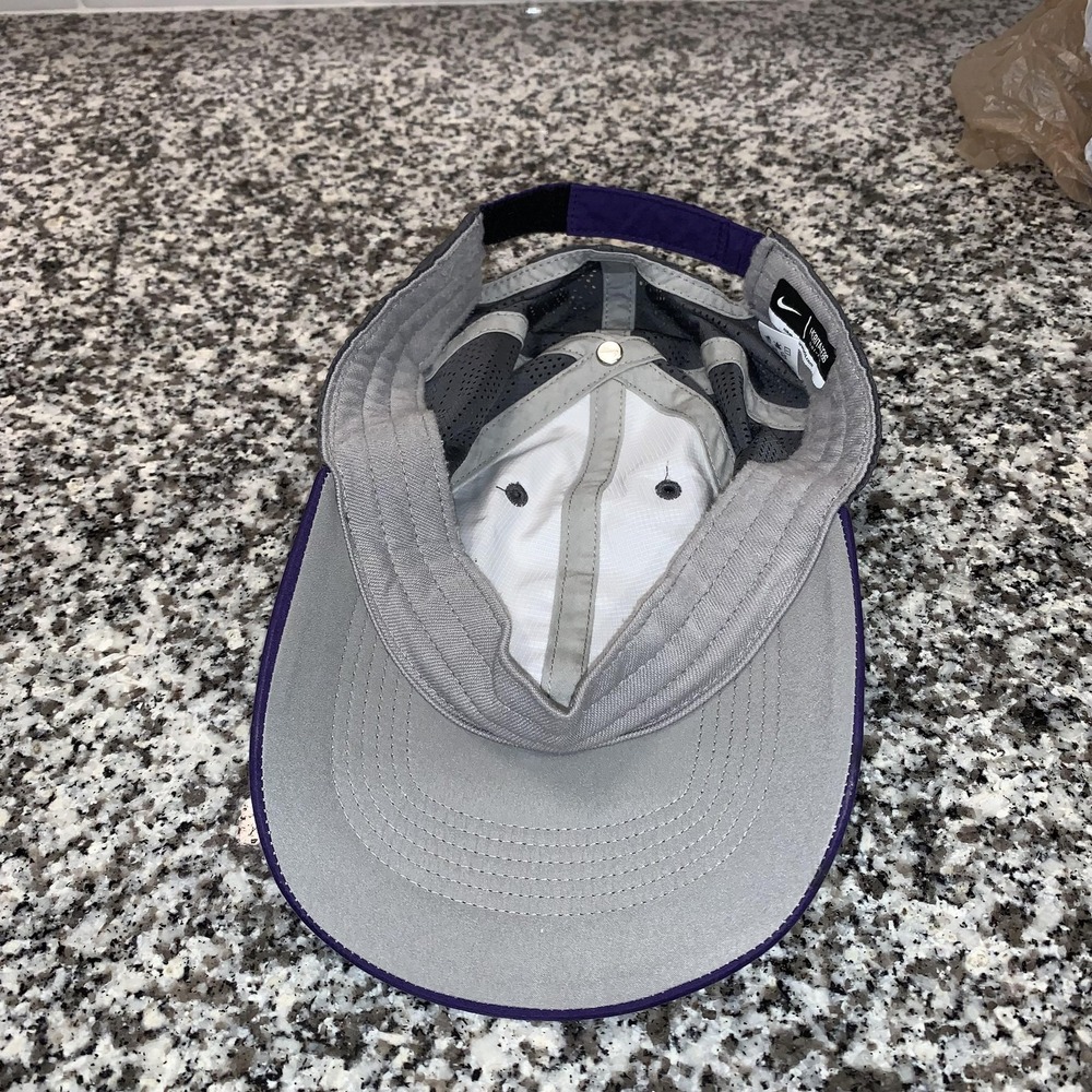 TCU Horned Frogs Hat Cap Strap Back Mens One Size Gray Nike Dri-FIT Heritage86 - Picture 5 of 7
